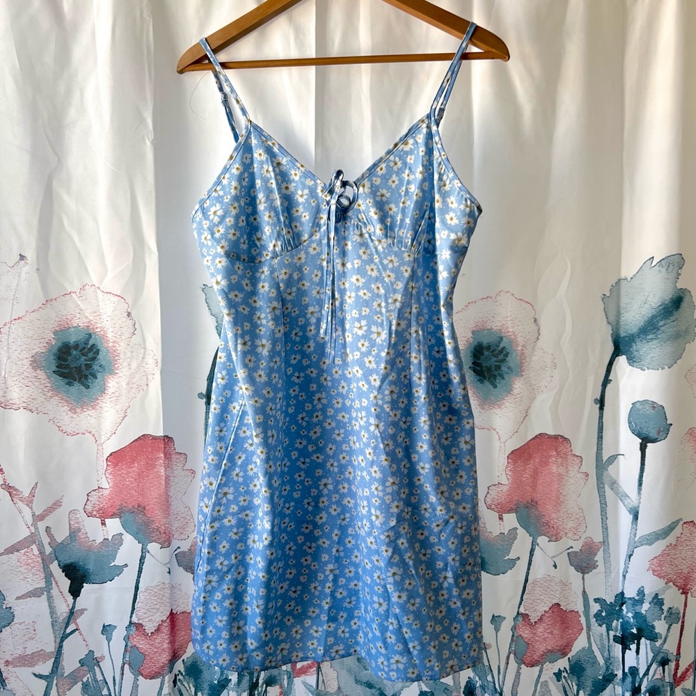 ♡ Baby Blue x Daisy Floral Dress ♡